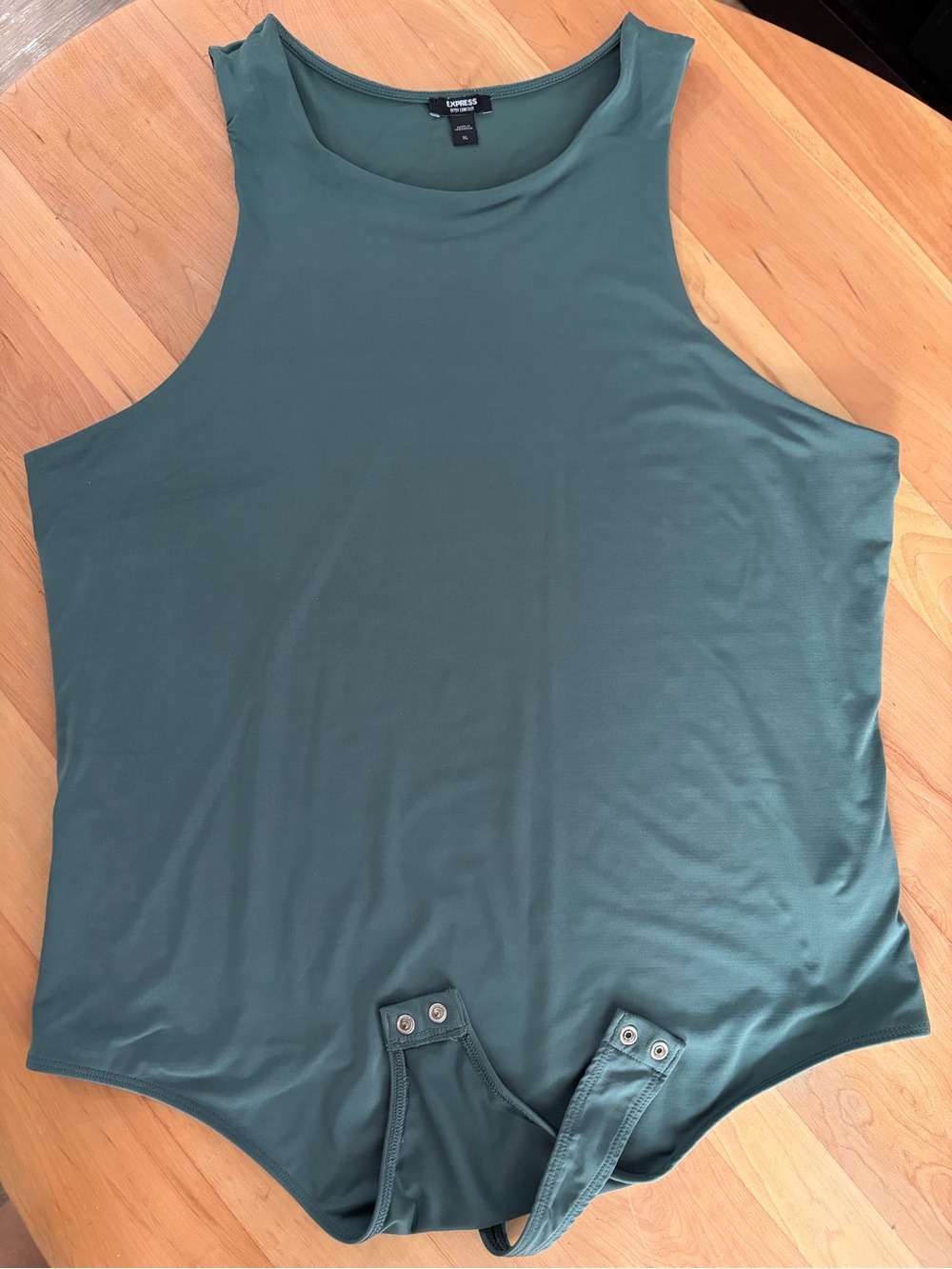 Express Women's Teal Green Sleeveless Bodysuit